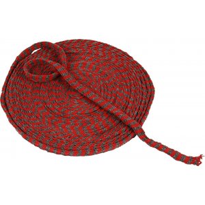 Tissu tricoté tubulaire - L10 mm - Noël rouge/gris - 10 m Tissu tricoté tubulaire - L10 mm - Noël rouge/gris - 10 m