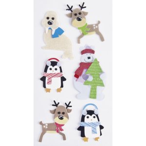 Mélange d'autocollants - Animaux de Noël Mélange d'autocollants - Animaux de Noël