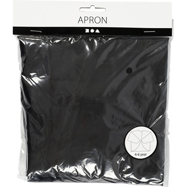 Tablier de peintre - noir - 4-6 ans