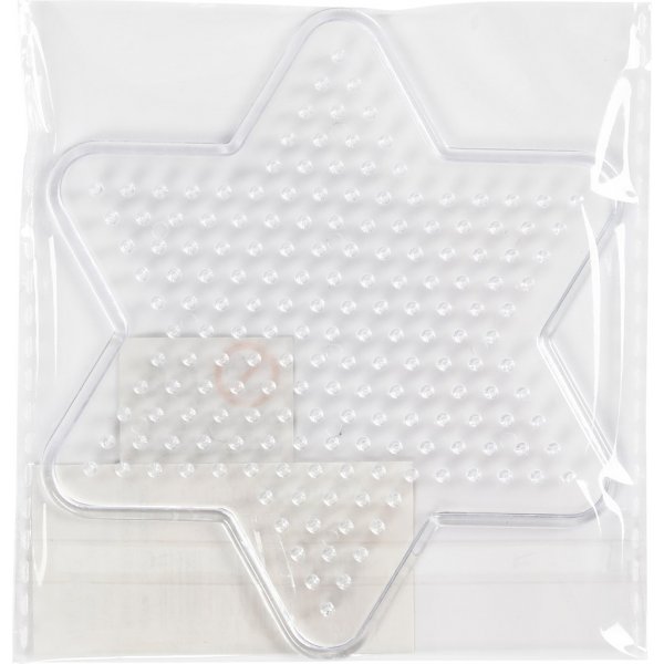 Assiettes perles - transparentes - toile