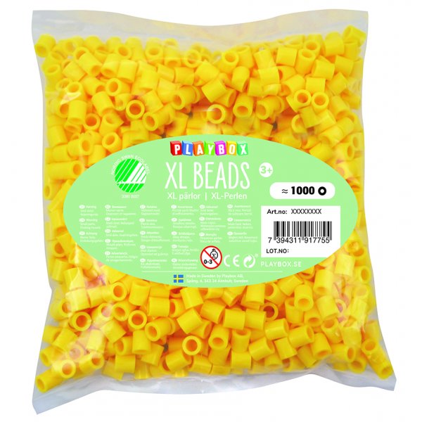 Perles de pipe XL 1000 pcs jaune Perles de pipe XL 1000 pcs jaune