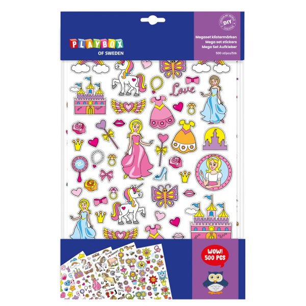 Autocollants Princesses Megaset - 500 pcs