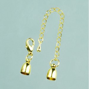 Embout ø 6 mm - doré 1 pc. avec chaîne Embout ø 6 mm - doré 1 pc. avec chaîne