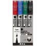 Marqueur pour verre et porcelaine - noir - bleu - vert - rouge - semi opaque - 1-2 mm - 4 pcs
