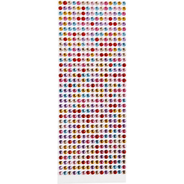 Autocollants strass - couleurs mlanges - 10 feuilles
