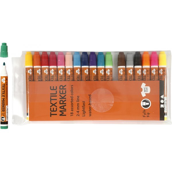 Stylos textiles - couleurs mlanges - 18 pcs