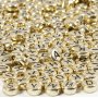Perles lettres - dores - 7 mm - env.