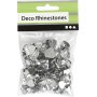 Strass - argent - 6+10+14 mm - 252 pcs