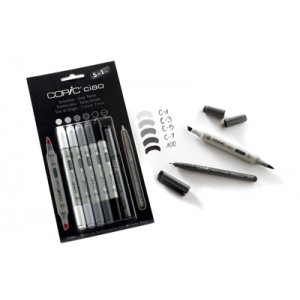 Ensemble Copic Ciao 5+1 - Tons gris Ensemble Copic Ciao 5+1 - Tons gris