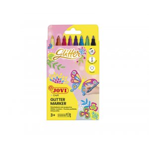 Set de crayons de couleur - Jovi - 8 feutres pailletés Set de crayons de couleur - Jovi - 8 feutres pailletés