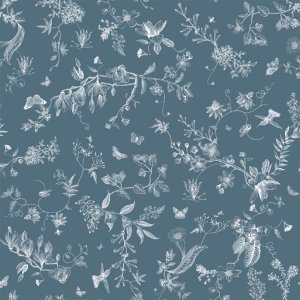 Tissu ciré textile Ellinor bleu Tissu ciré textile Ellinor bleu