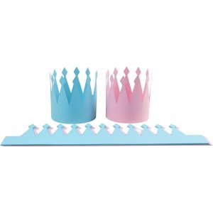 Couronnes d'anniversaire - Bleu clair et rose Couronnes d'anniversaire - Bleu clair et rose