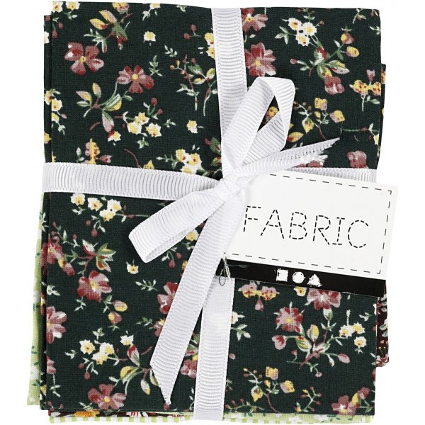 Tissu patchwork - vert - 4 pcs Tissu patchwork - vert - 4 pcs