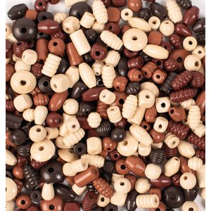 Perles en bois naturel 1 kg Perles en bois naturel 1 kg