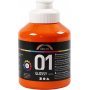 Peinture scolaire - Acrylique - orange - brillante - 500 ml