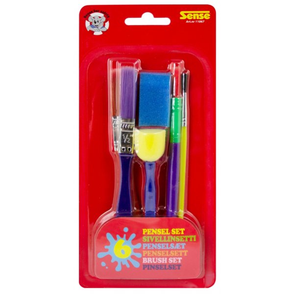 Jeu de pinceaux 6 pices
