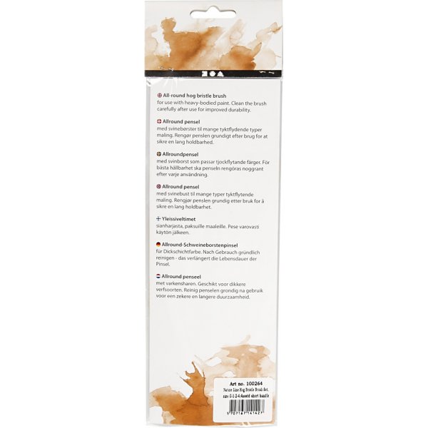 Pinceaux Natur Line - no. 00+1+2+4 - assiette - 4 pièces