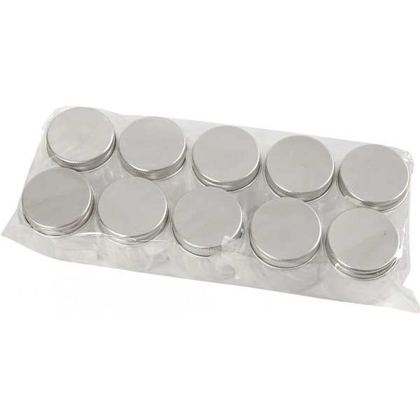 Pot en plastique avec couvercle - 50 ml - 10 pcs