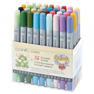 Coffret Copic Ciao - 36 stylos - Couleurs brillantes Coffret Copic Ciao - 36 stylos - Couleurs brillantes