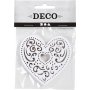 Coeur en filigrane - blanc - 18 pcs
