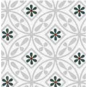 Toile cirée élégance carrelage marocain noir/blanc Toile cirée élégance carrelage marocain noir/blanc