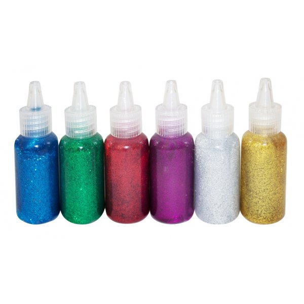 Bouteilles de colle paillet�e 6P