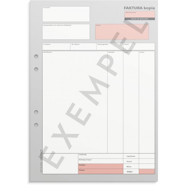 Facture - A4 avec 1 exemplaire
