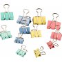 Clips - couleurs pastel - 15/19/25 mm - 30 pcs