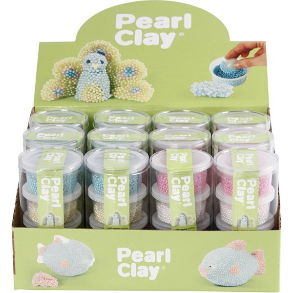 Pearl Clay - couleurs mlanges - 12 pcs