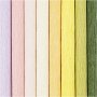 Papier crpon - couleurs pastel - 8 feuilles