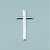 Dcoration en cire 22 x 40 mm - argent brillant 1 pc.  Croix