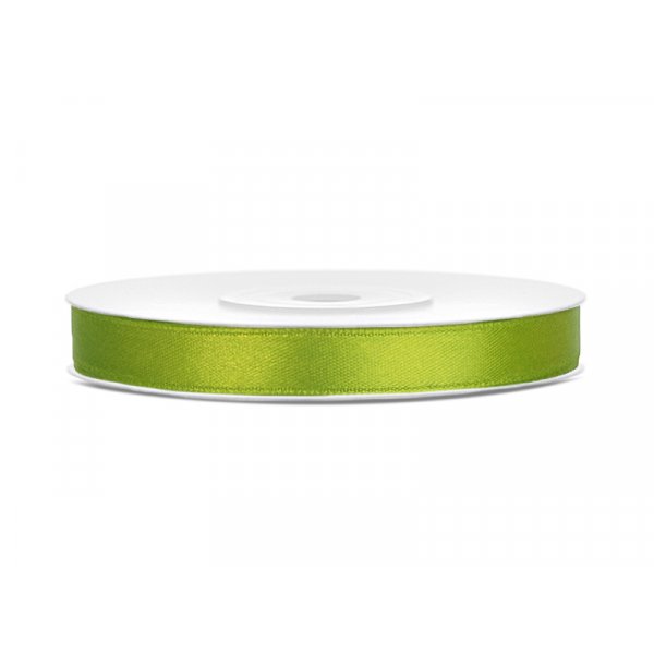 Ruban satin� - 25 m - Vert pomme