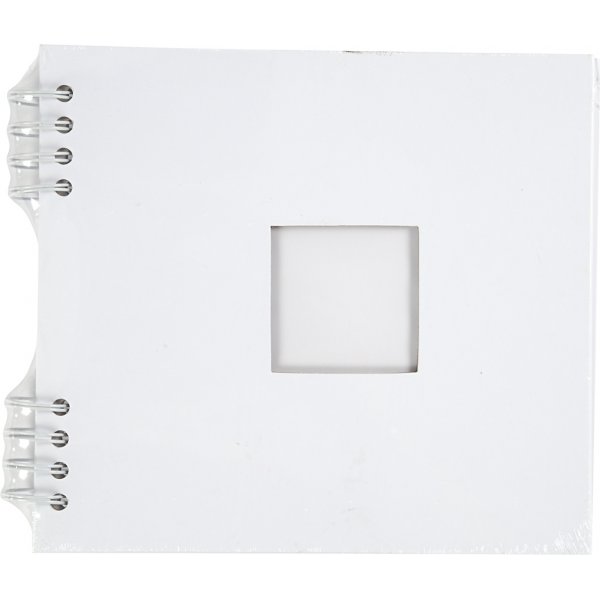 Scrapbook avec spirale - blanc - 20 x 20 cm