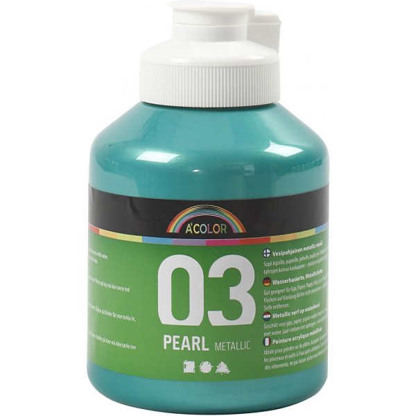 Peinture scolaire Acrylique - Mtallis - vert - mtallis - 500 ml