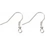 Crochets d'oreilles franais - plaqu argent - 10 pcs