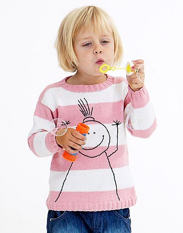 Patron tricot - Pull tricot avec bonhomme allumette et bonnet (12026-N)