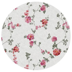 Toile cirée à motif de vigne fleurie - Rose Toile cirée à motif de vigne fleurie - Rose