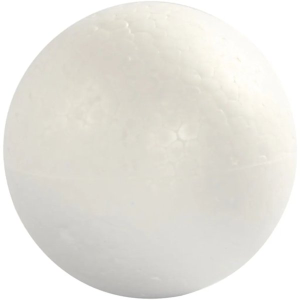 Boules en polystyr�ne - blanc - �8 cm - 5 pcs