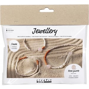 Mini Kit DIY Bijoux, colliers et bracelets en quartz rose Mini Kit DIY Bijoux, colliers et bracelets en quartz rose