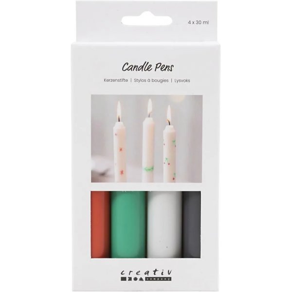 Stylos lumineux - Noir, vert, gris clair, rouge - 4 x 30 ml Stylos lumineux - Noir, vert, gris clair, rouge - 4 x 30 ml