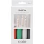 Stylos lumineux - Noir, vert, gris clair, rouge - 4 x 30 ml