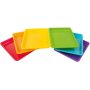 Plateau en plastique 28 x 22 x 3 cm, 6 couleurs, 12 pices
