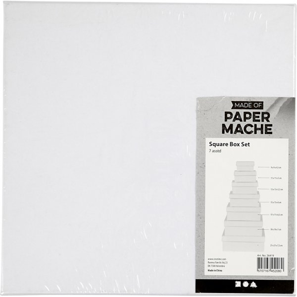 Botes carres - blanches - 7 pcs