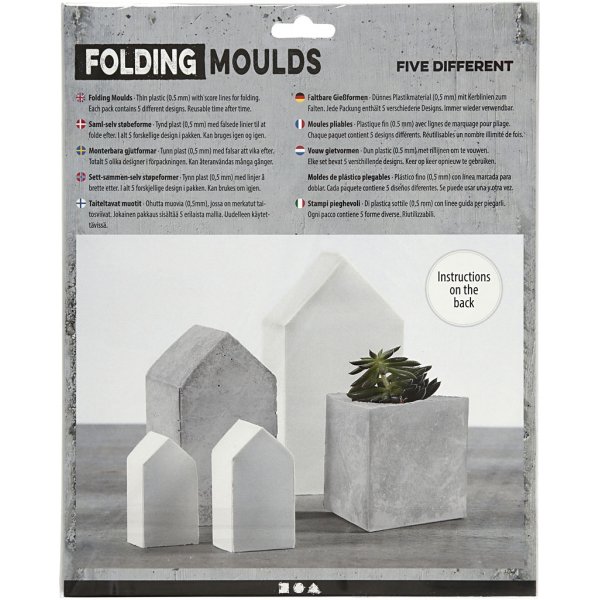 Moules - transparents - maisons et triangles - 5 pcs Moules - transparents - maisons et triangles - 5 pcs