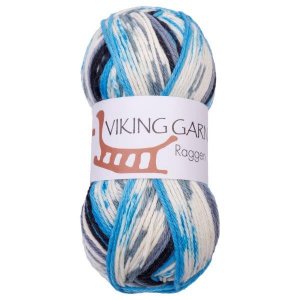 Fil Viking Raggen 150g - Bleu/blanc/noir (723) Fil Viking Raggen 150g - Bleu/blanc/noir (723)