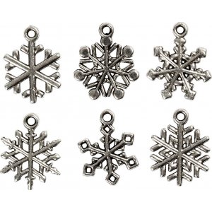 Charms - flocons de neige - argent antique - 18 pcs Charms - flocons de neige - argent antique - 18 pcs