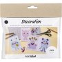Mini DIY Kit Dcoration, couleurs pastel, Monster Collage