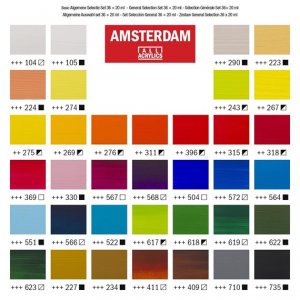 Set de peinture acrylique Amsterdam 20 ml - 36 tubes Set de peinture acrylique Amsterdam 20 ml - 36 tubes