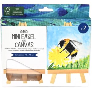 Toile avec chevalet mini 7,5 x 7,5 cm, lot de 2, certifiée FSC® Toile avec chevalet mini 7,5 x 7,5 cm, lot de 2, certifiée FSC®