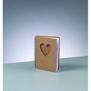 Bloc-notes A 6 / 15,5 x 11 cm - marron 60 feuilles coeur Bloc-notes A 6 / 15,5 x 11 cm - marron 60 feuilles coeur